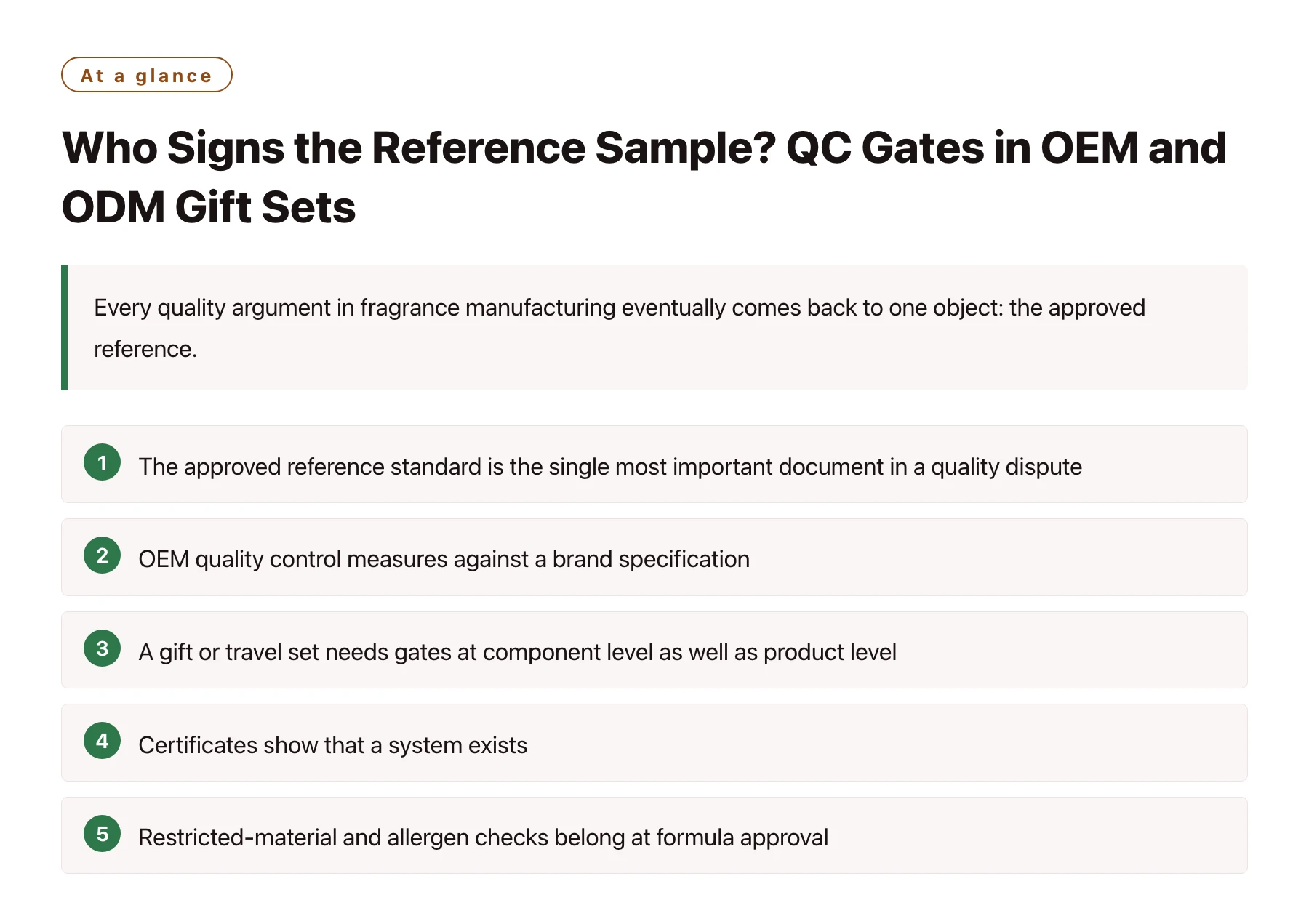 Who Signs the Reference Sample? QC Gates in OEM and ODM Gift Sets——全文要点速览